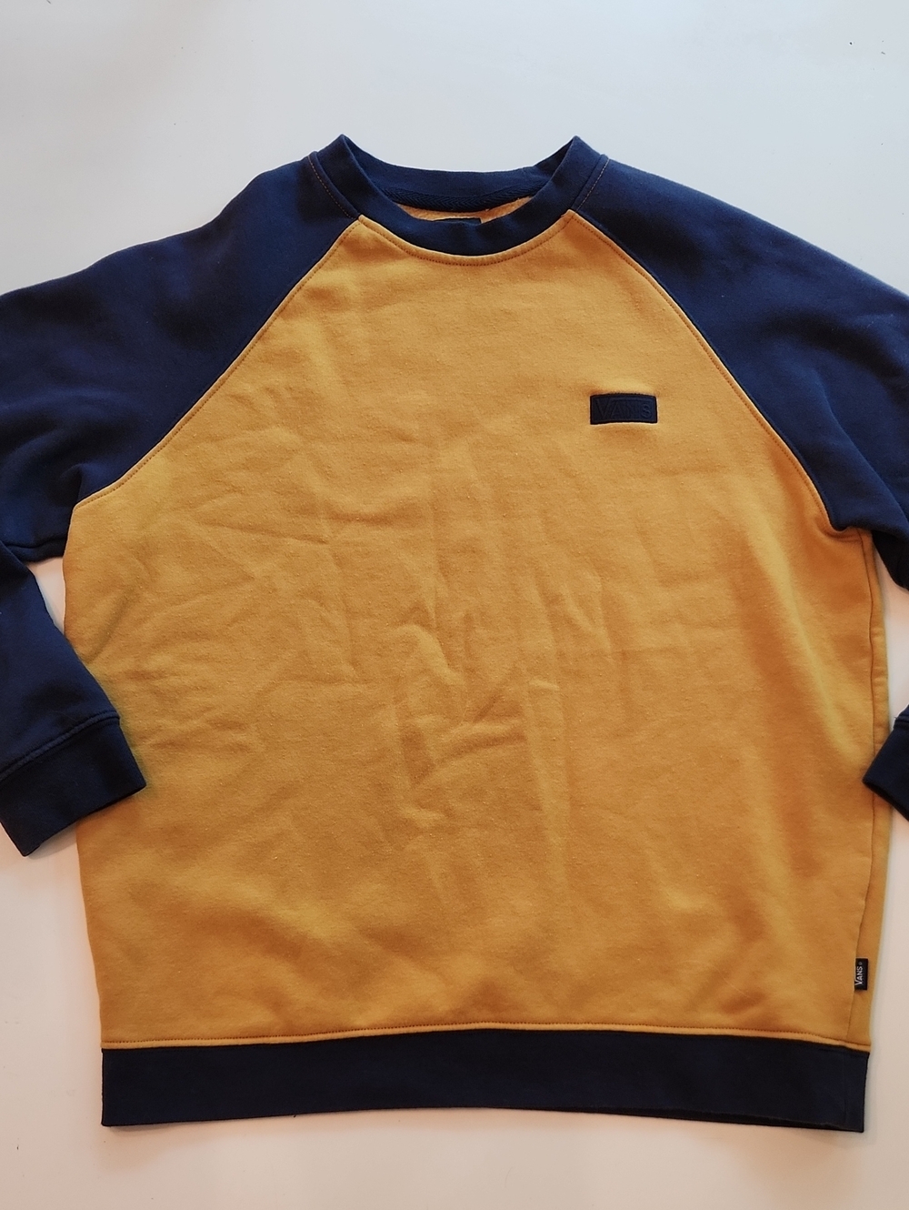 Vans Crewneck Sweatshirt Yellow Navy Extra Large 18 20